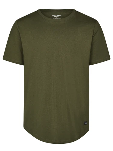 Jack & Jones Tshirt Herren lang geschnitten Set 100% Baumwolle Regular Fit JJENOA 3er Pack