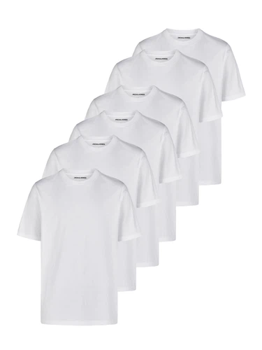 Jack & Jones Tshirt Herren Basic Regular Fit JACJEANS CREW NECK TEE 6er Set Pack