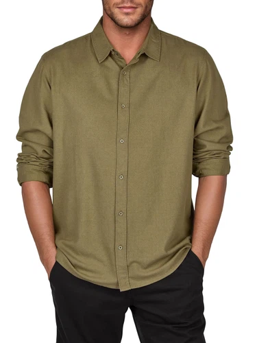riverso Leinenhemd Herren Langarm Regular Fit RIVFabrizio