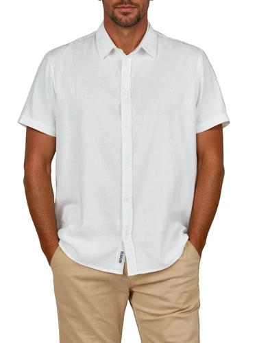 riverso Leinenhemd Herren Kurzarm Regular Fit RIVEmilio