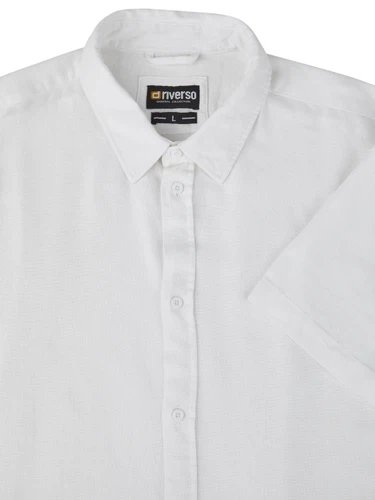 riverso Leinenhemd Herren Kurzarm Regular Fit RIVEmilio