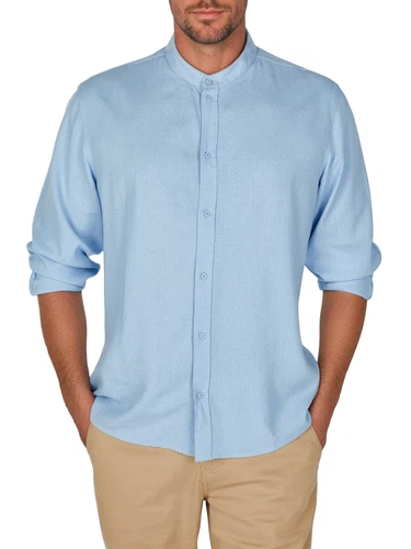 DENIMFY Leinenhemd Herren Langarm Regular Fit DFJesper