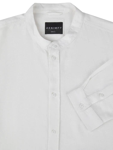 DENIMFY Leinenhemd Herren Langarm Regular Fit DFJesper