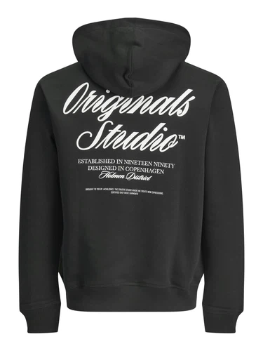 Jack & Jones Herren Hoodie Kapuzenpullover JORNORREBRO TYPO BACK SWEAT HOOD - Relaxed Fit