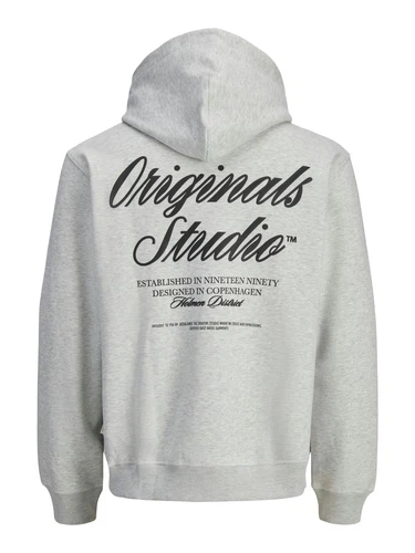 Jack & Jones Herren Hoodie Kapuzenpullover JORNORREBRO TYPO BACK SWEAT HOOD - Relaxed Fit