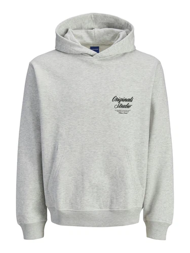 Jack & Jones Herren Hoodie Kapuzenpullover JORNORREBRO TYPO BACK SWEAT HOOD - Relaxed Fit