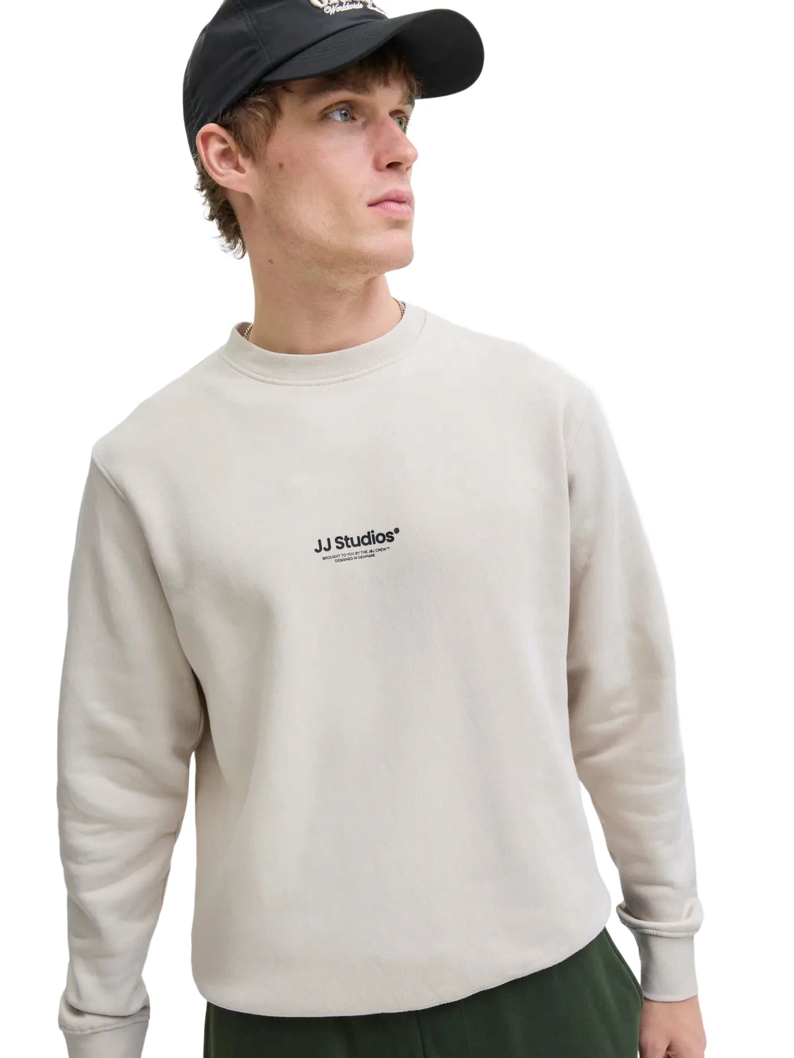 Jack & Jones Herren Sweatshirt JJESOHO SWEAT CREW NECK - Relaxed Fit