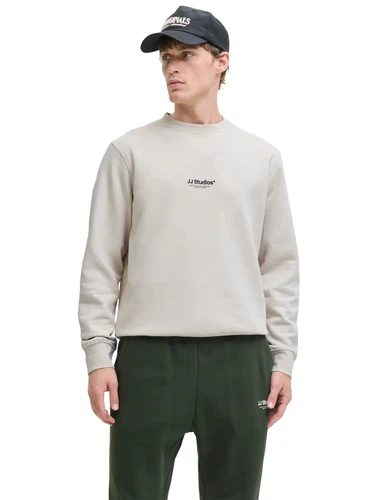 Jack & Jones Herren Sweatshirt JJESOHO SWEAT CREW NECK - Relaxed Fit