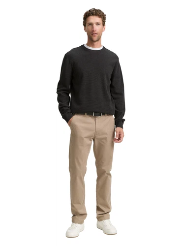 Tom Tailor Herren Rundhals Pullover STRUCTURED CREWNECK KNIT - Regular Fit
