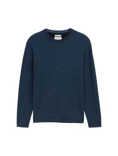 Tom Tailor Herren Rundhals Pullover STRUCTURED CREWNECK KNIT - Regular Fit
