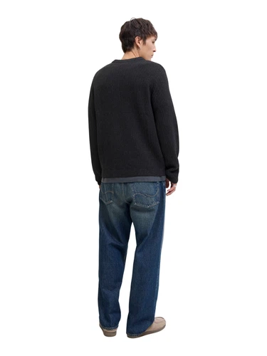 Jack & Jones Herren Rundhals Strickpullover JJEDOVER KNIT CREW NECK - Regular Fit