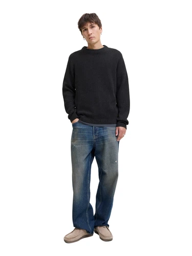 Jack & Jones Herren Rundhals Strickpullover JJEDOVER KNIT CREW NECK - Regular Fit