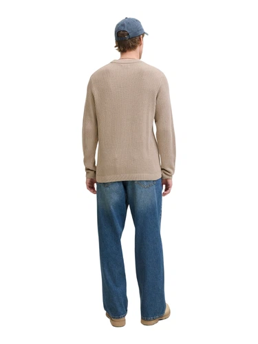 Jack & Jones Herren Rundhals Strickpullover JJEDOVER KNIT CREW NECK - Regular Fit