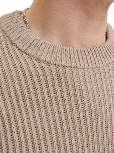 Jack & Jones Herren Rundhals Strickpullover JJEDOVER KNIT CREW NECK - Regular Fit