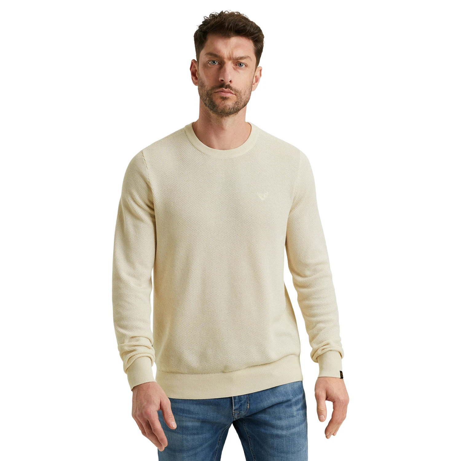 PME Legend Herren Rundhals Pullover R-NECK COTTON MODAL - Regular Fit