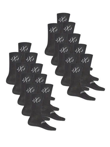 Jack & Jones Tennissocken Herren Schwarz Weiß One Size JACDIRECT TENNIS SOCK 20er Pack