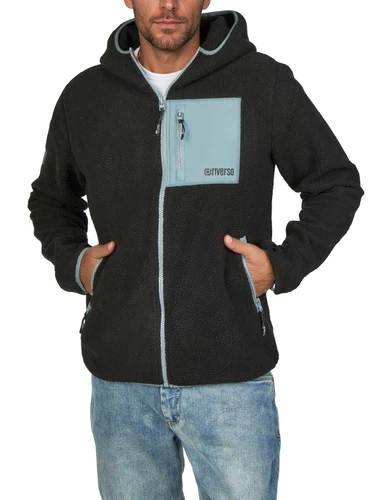riverso Fleecejacke Herren mit Kapuze Regular Fit RIVLennox