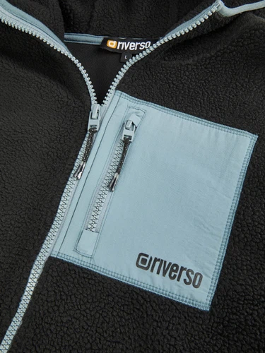 riverso Fleecejacke Herren mit Kapuze Regular Fit RIVLennox