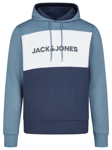 Jack & Jones Hoodie Herren mit Druck JWHLOGO BLOCKING Regular Fit