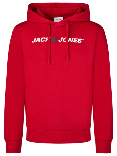 Jack & Jones Hoodie Herren mit Druck JJMORTY Regular Fit