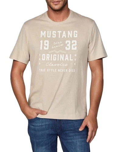 Mustang Herren T-Shirt Mustang Mehrfarbig Rundhals Regular Fit S bis 6XL