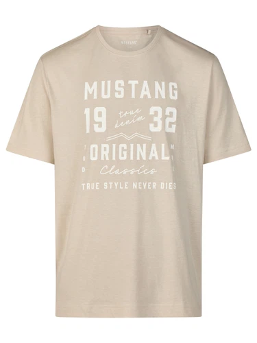 Mustang Herren T-Shirt Mustang Mehrfarbig Rundhals Regular Fit S bis 6XL