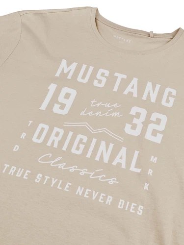 Mustang Herren T-Shirt Mustang Mehrfarbig Rundhals Regular Fit S bis 6XL