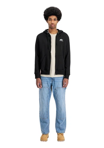 Alpha Industries Herren Zip Hoodie Kapuzenpullover BASIC SMALL LOGO - Regular Fit