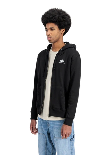 Alpha Industries Herren Zip Hoodie Kapuzenpullover BASIC SMALL LOGO - Regular Fit