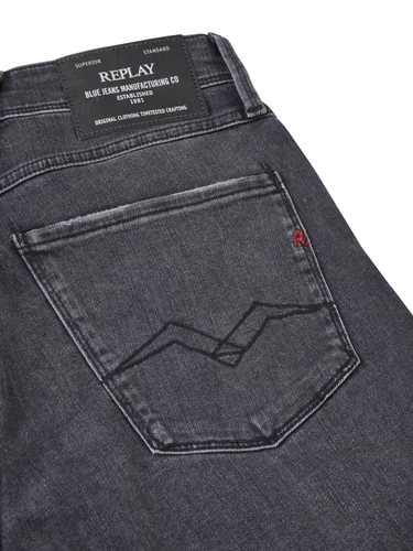 Replay Jeans Shorts Herren Stretch Kurz Slim Fit New Anbass
