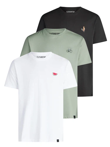 riverso Tshirt Herren Regular Fit RIVJay 3er Set Pack