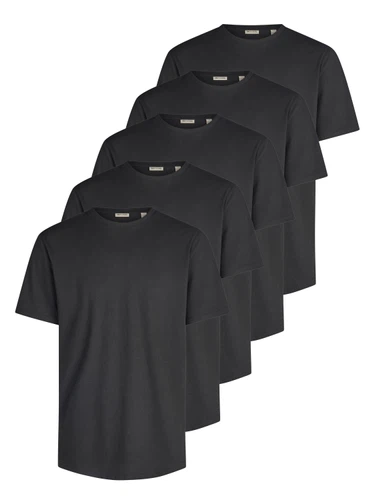 Only & Sons Tshirt Herren Regular Fit ONSJEFF LONGY 5er Set Pack