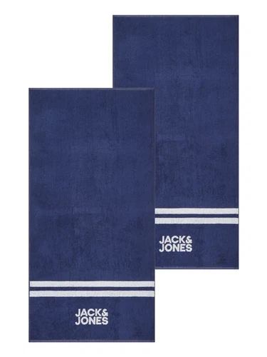 Jack & Jones Strandhandtuch Handtuch 2er Pack 80 x 160 cm 100% Baumwolle Frottier JACCLUB TOWEL