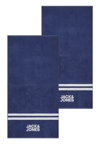 Jack & Jones Strandhandtuch Handtuch 2er Pack 80 x 160 cm 100% Baumwolle Frottier JACCLUB TOWEL