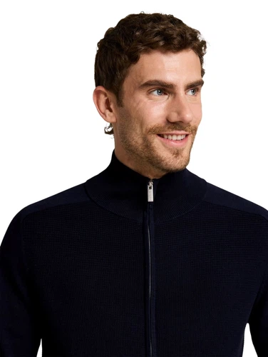 Tom Tailor Herren Strickjacke BASIC ZIP JACKET KNIT - Regular Fit