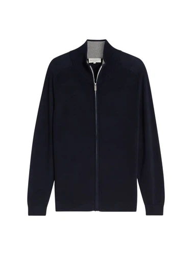 Tom Tailor Herren Strickjacke BASIC ZIP JACKET KNIT - Regular Fit