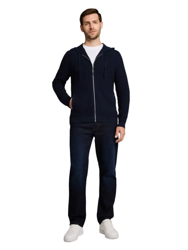 Tom Tailor Herren Strickjacke STRUCTURED HOOD JACKET KNIT - Regular Fit