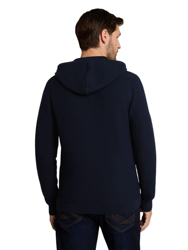 Tom Tailor Herren Strickjacke STRUCTURED HOOD JACKET KNIT - Regular Fit
