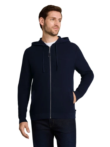 Tom Tailor Herren Strickjacke STRUCTURED HOOD JACKET KNIT - Regular Fit