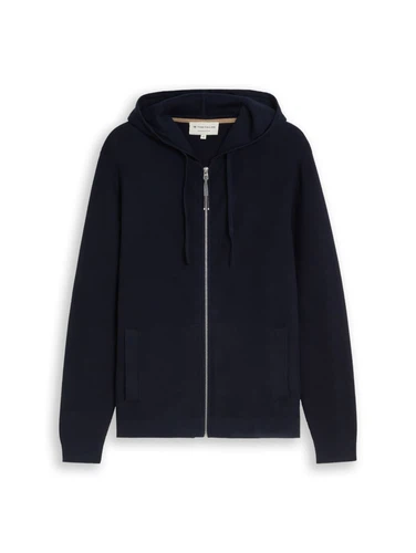 Tom Tailor Herren Strickjacke STRUCTURED HOOD JACKET KNIT - Regular Fit