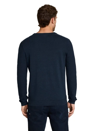 Tom Tailor Herren Rundhals Pullover MOULINE STRUCTURED CREW NECK KNIT - Regular Fit