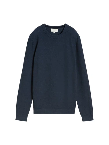 Tom Tailor Herren Rundhals Pullover MOULINE STRUCTURED CREW NECK KNIT - Regular Fit