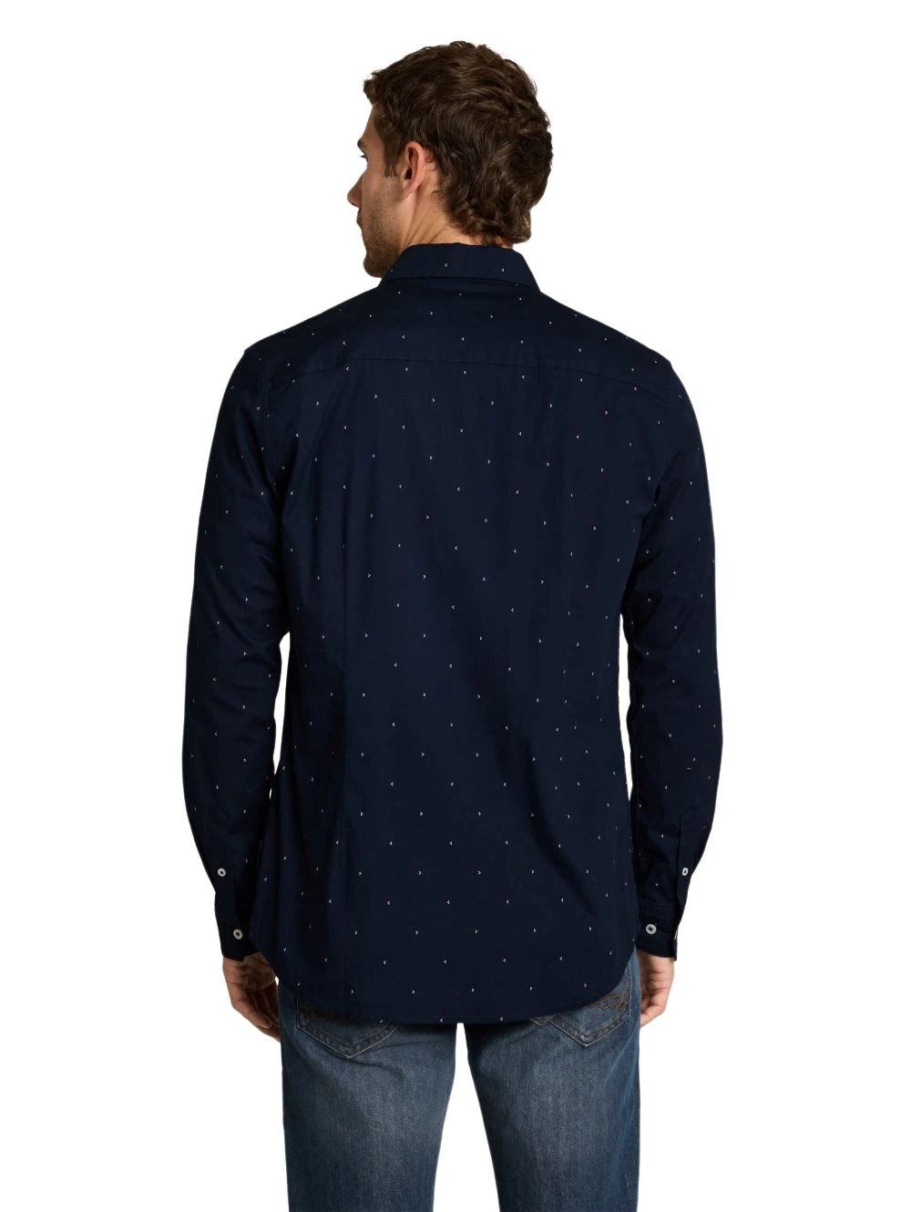 Tom Tailor Herren Langarm Hemd FITTED PRINTED STRETCH SHIRT - Slim Fit