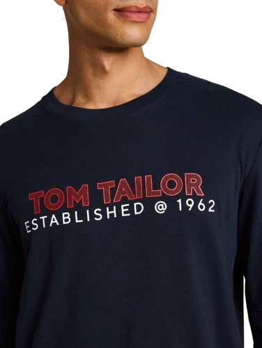 Tom Tailor Herren Langarmshirt PRINTED - Regular Fit