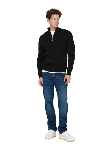 Only & Sons Herren Pullover ONSTING REG HALF ZIP KNIT - Regular Fit