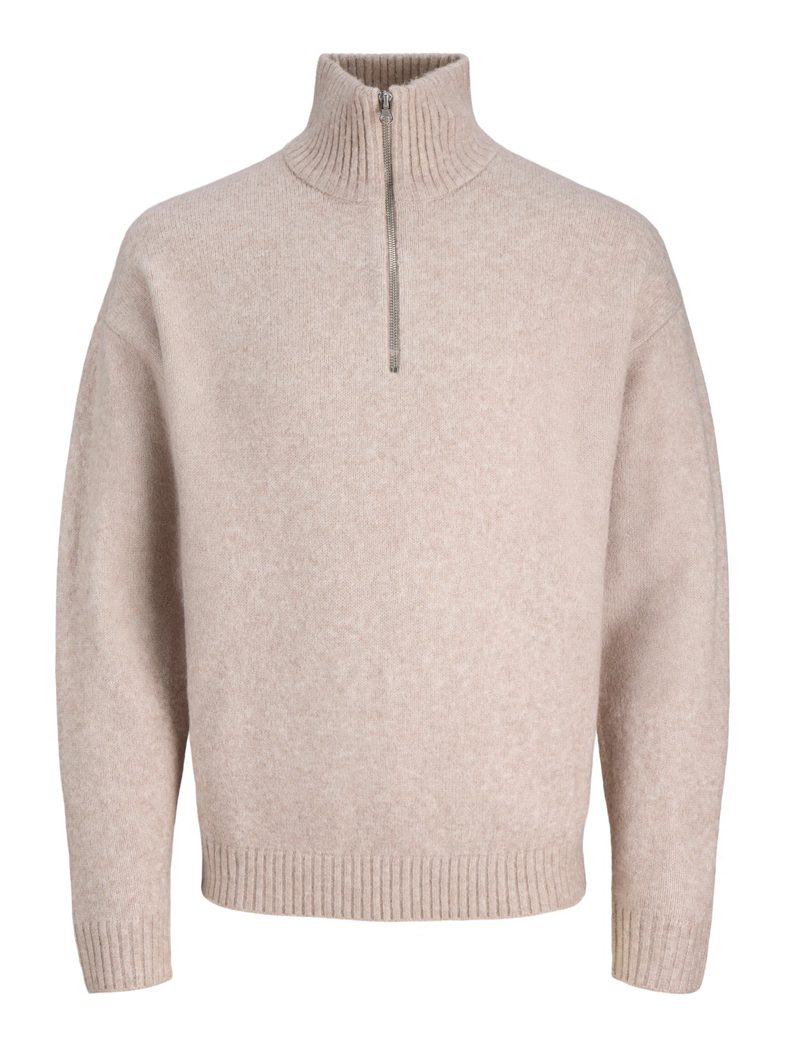 Jack & Jones Herren Pullover JJESOHO OLLIE KNIT HALF ZIP - Relaxed Fit