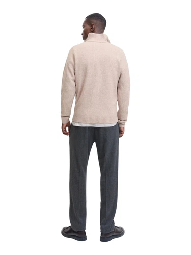 Jack & Jones Herren Pullover JJESOHO OLLIE KNIT HALF ZIP - Relaxed Fit