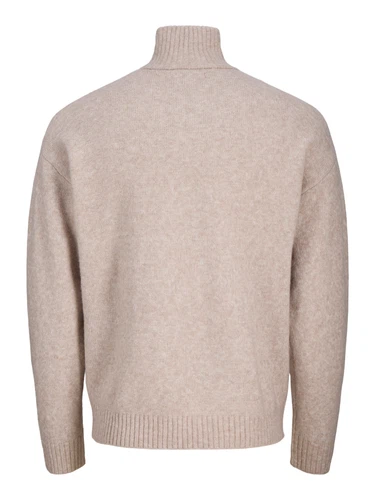 Jack & Jones Herren Pullover JJESOHO OLLIE KNIT HALF ZIP - Relaxed Fit