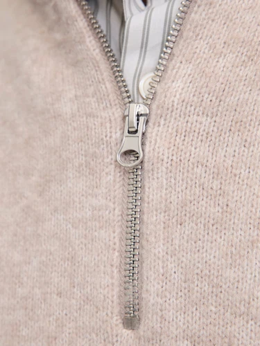 Jack & Jones Herren Pullover JJESOHO OLLIE KNIT HALF ZIP - Relaxed Fit