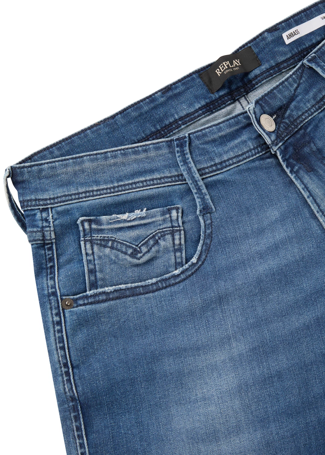 Replay Jeans Herren Stretch Slim Fit Anbass